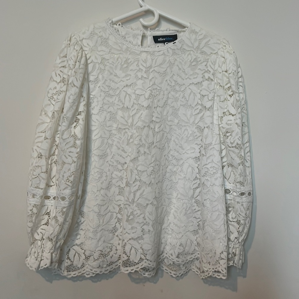 Aliceblue lace blouse, Vintage style
